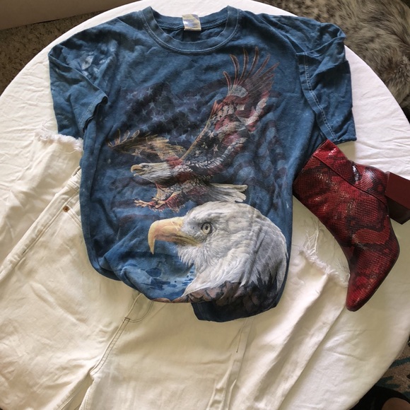 Vintage Tops - Vintage Tie Dye American Eagle Shirt